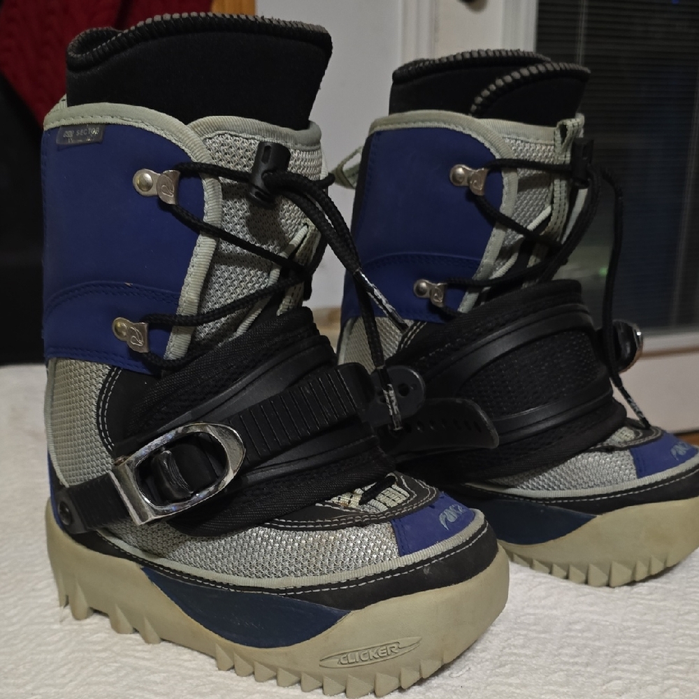 Kids Blue and Black Snow Boots